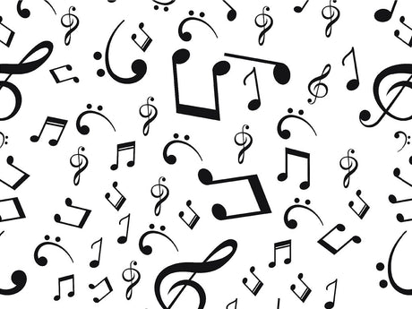 Classic Notes Music Vinyl Wrap Pattern~Rwraps Series 914 Digitally Printed Vinyl Wrap~0