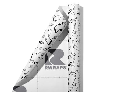 Classic Notes Music Wrap Film Sheets~Rwraps Series 914 Classic Notes Music Scrolled Sheet~3