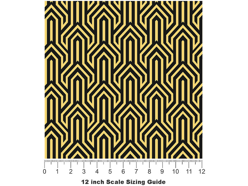 Claw Machine Art Deco Vinyl Film Pattern Size 12 inch Scale~Rwraps Claw Machine Art Deco Sizing Chart~2