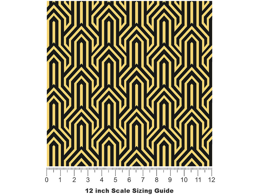 Claw Machine Art Deco Vinyl Film Pattern Size 12 inch Scale~Rwraps Claw Machine Art Deco Sizing Chart~2
