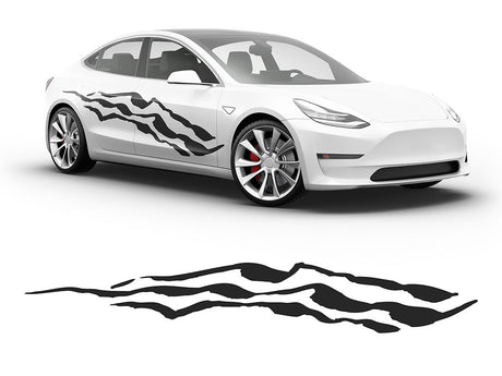 3M Matte Black Claw Marks Body Graphic~Full Side Auto Decal Kit~0