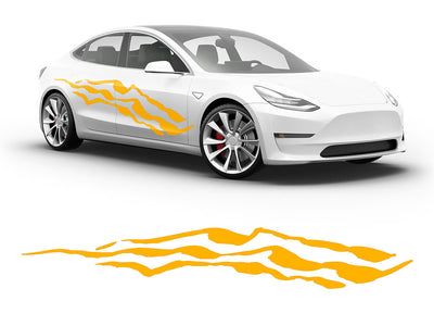 3M Sunflower Yellow Claw Marks Body Graphic~Full Side Auto Decal Kit~0
