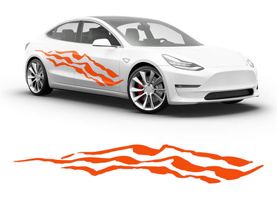 3M Bright Orange Claw Marks Body Graphic~Full Side Auto Decal Kit~0