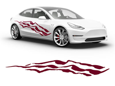 3M Burgundy Claw Marks Body Graphic~Full Side Auto Decal Kit~0