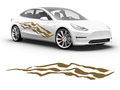 3M Gold Claw Marks Body Graphic~Full Side Auto Decal Kit~0