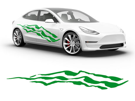 3M Bright Green Claw Marks Body Graphic~Full Side Auto Decal Kit~0