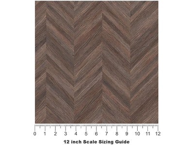 Clay Stain Wooden Parquet Vinyl Film Pattern Size 12 inch Scale~Rwraps Clay Stain Wooden Parquet Sizing Chart~3