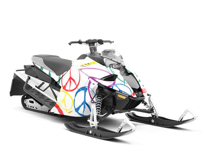 Clean Peace Graffiti Custom Wrapped Snowmobile