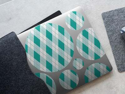 clear ocean argyle DIY Laptop Stickers