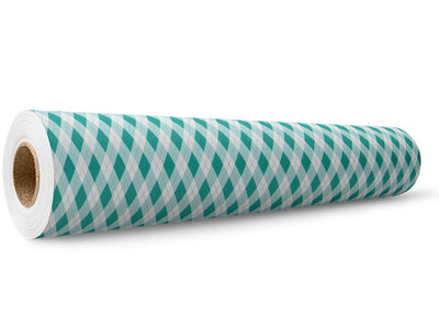 Clear Ocean Argyle Wrap Film Wholesale Roll~Rwraps Series 914 Digitally Printed Vinyl Roll~5
