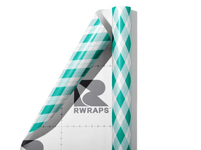 Clear Ocean Argyle Wrap Film Sheets~Rwraps Series 914 Clear Ocean Argyle Scrolled Sheet~3