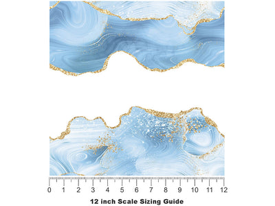 Clear Skies Gemstone Vinyl Film Pattern Size 12 inch Scale~Rwraps Clear Skies Gemstone Sizing Chart~2