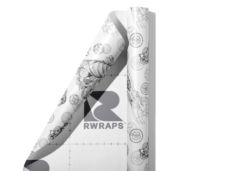 Clockwork Soul Steampunk Wrap Film Sheets~Rwraps Series 914 Clockwork Soul Steampunk Scrolled Sheet~3