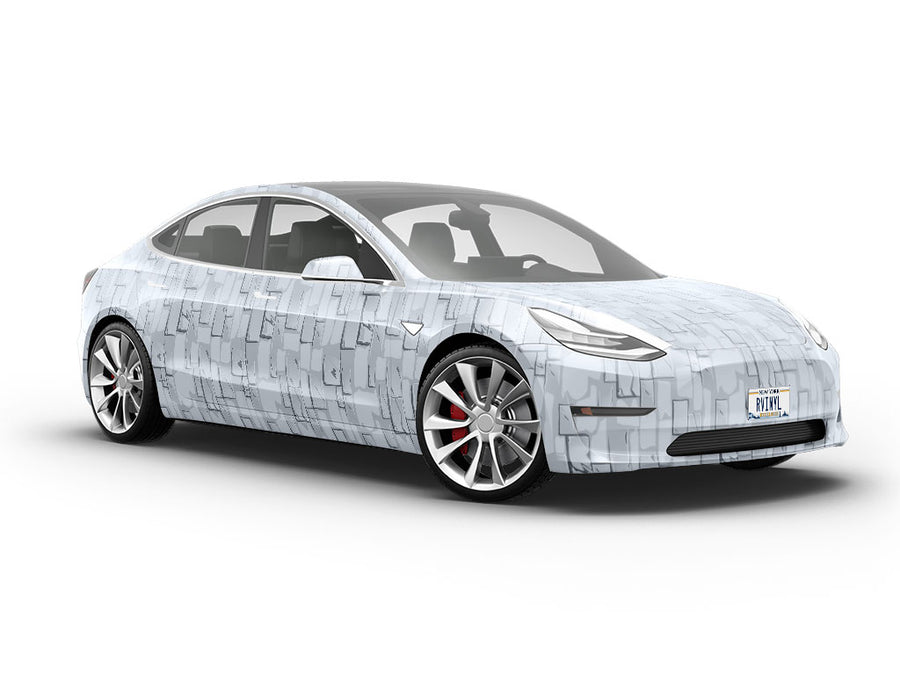Cloud Grey Brick Vehicle Vinyl Wrap