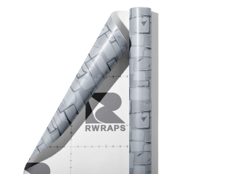 Cloud Grey Brick Wrap Film Sheets~Rwraps Series 914 Cloud Grey Brick Scrolled Sheet~4