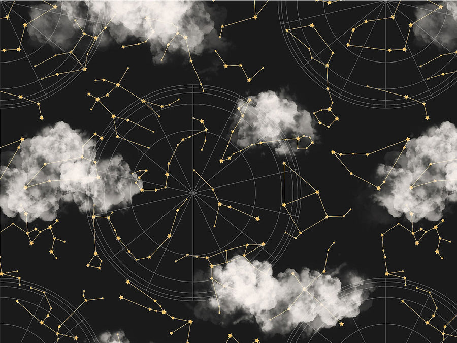Cloudy Constellations Astrology Vinyl Wrap Pattern~Rwraps Series 914 Digitally Printed Vinyl Wrap~0