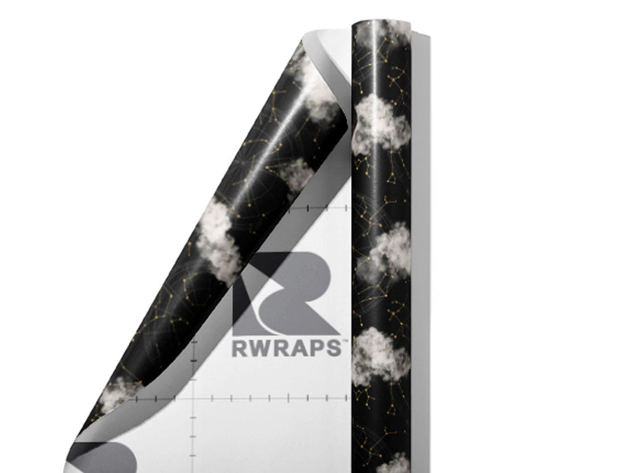 Cloudy Constellations Astrology Wrap Film Sheets~Rwraps Series 914 Cloudy Constellations Astrology Scrolled Sheet~3