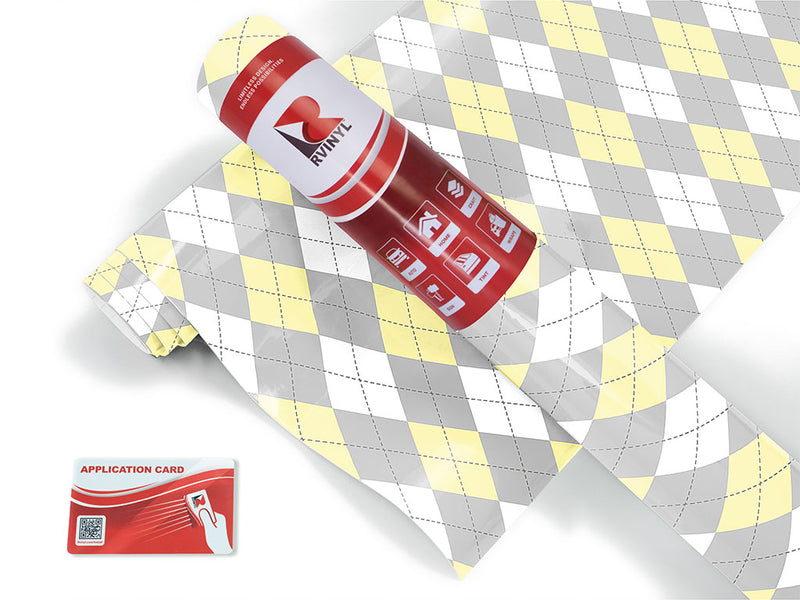 cloudy morning argyle Craft Vinyl Roll