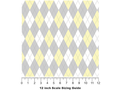 Cloudy Morning Argyle Vinyl Film Pattern Size 12 inch Scale~Rwraps Cloudy Morning Argyle Sizing Chart~2