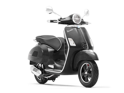 Coal Black Concrete Vespa Scooter Wrap Film
