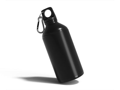 coal black concrete stone Water Bottle DIY Stickers