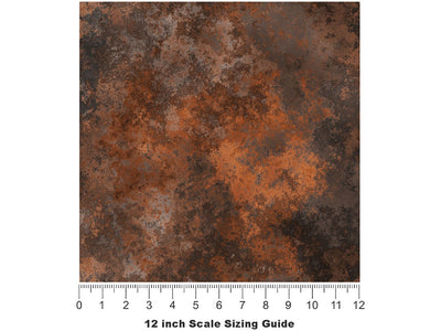 Coastal Patina Rust Vinyl Film Pattern Size 12 inch Scale~Rwraps Coastal Patina Rust Sizing Chart~3