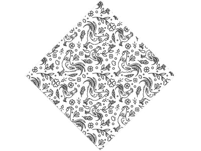 Cockadoodle Doo Birds Vinyl Wrap Pattern