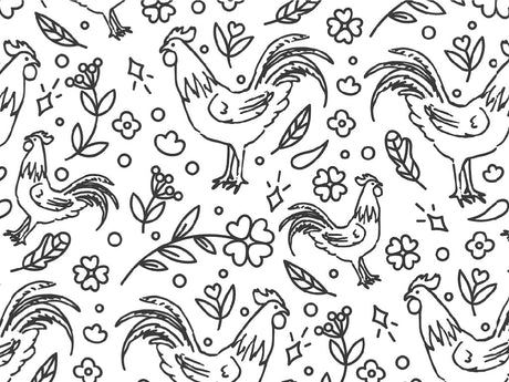Cockadoodle Doo Birds Vinyl Wrap Pattern~Rwraps Series 914 Digitally Printed Vinyl Wrap~0