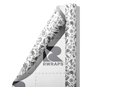 Cockadoodle Doo Birds Wrap Film Sheets~Rwraps Series 914 Cockadoodle Doo Birds Scrolled Sheet~3