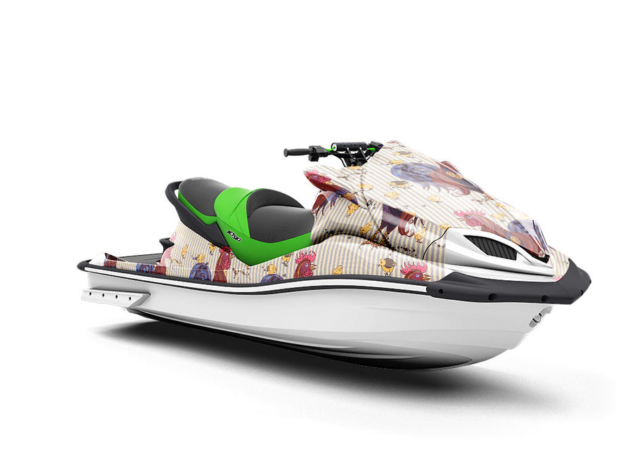 Cocks Walk Birds Jet Ski Vinyl Customized Wrap