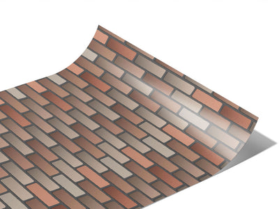 Coffee Brown Brick Vinyl Wraps~Rwraps Series 914 Digitally Printed Vinyl Wrap~1