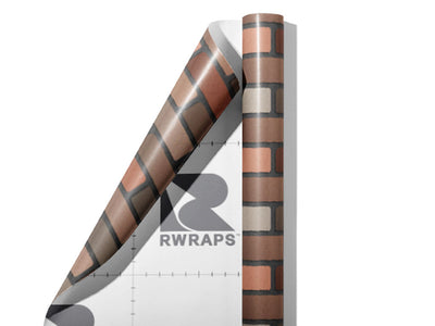 Coffee Brown Brick Wrap Film Sheets~Rwraps Series 914 Coffee Brown Brick Scrolled Sheet~4