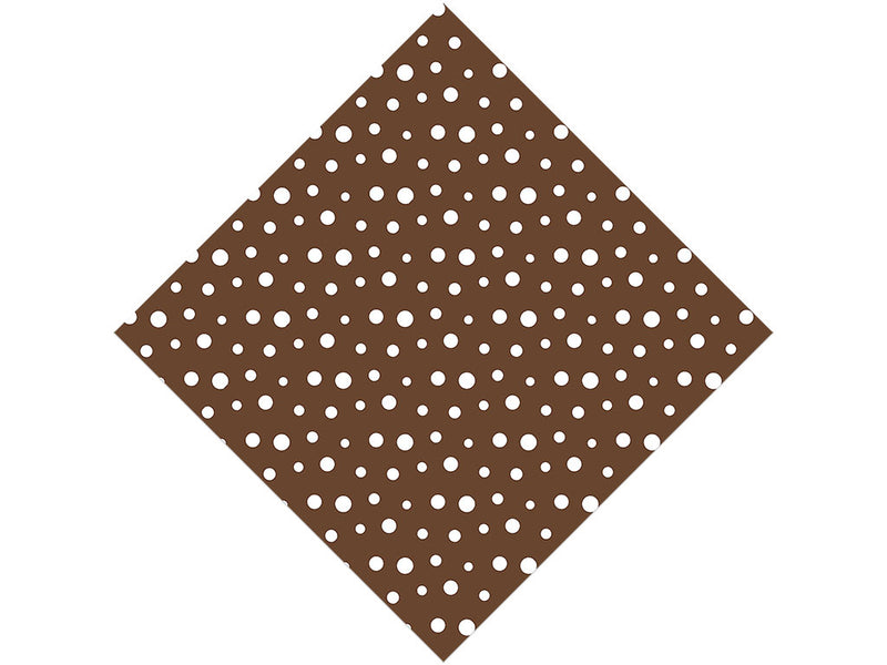 Coffee Brown Polka Dot Vinyl Wrap Pattern