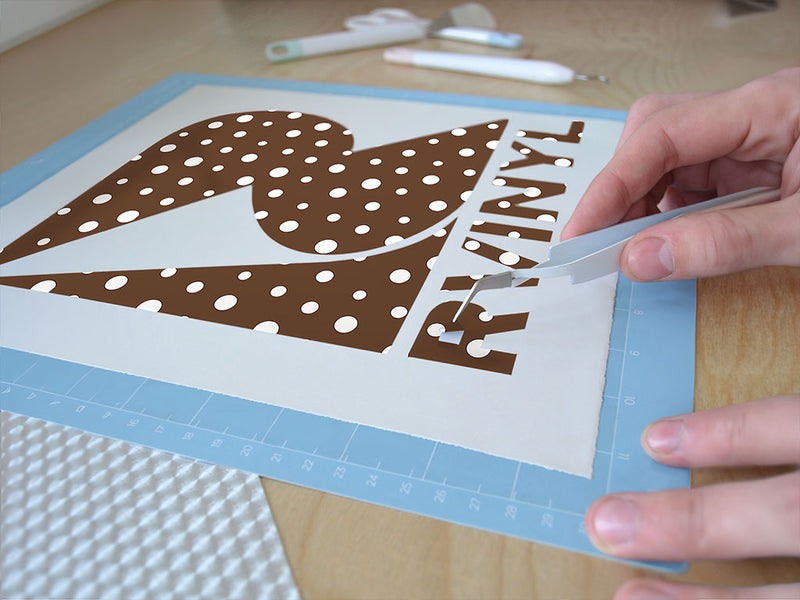 coffee brown polka dot Easy Weed Craft Vinyl