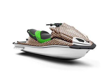 Coffee Brown Polka Dot Jet Ski Vinyl Customized Wrap