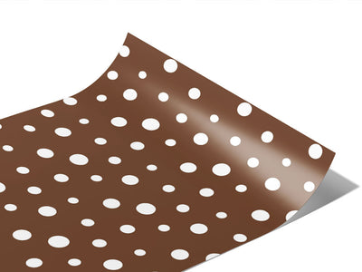 Coffee Brown Polka Dot Vinyl Wraps~Rwraps Series 914 Digitally Printed Vinyl Wrap~0