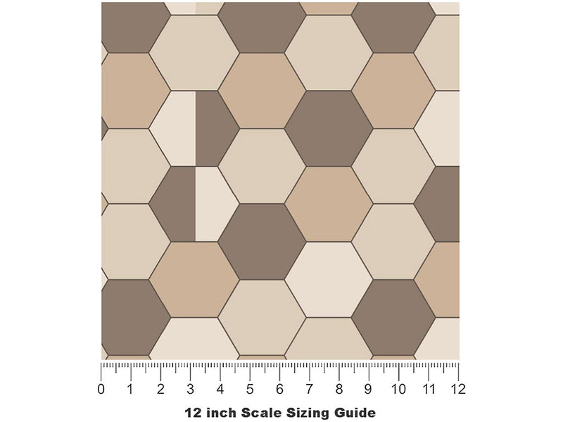 Coffee  Brick Vinyl Film Pattern Size 12 inch Scale~Rwraps Coffee  Brick Sizing Chart~3