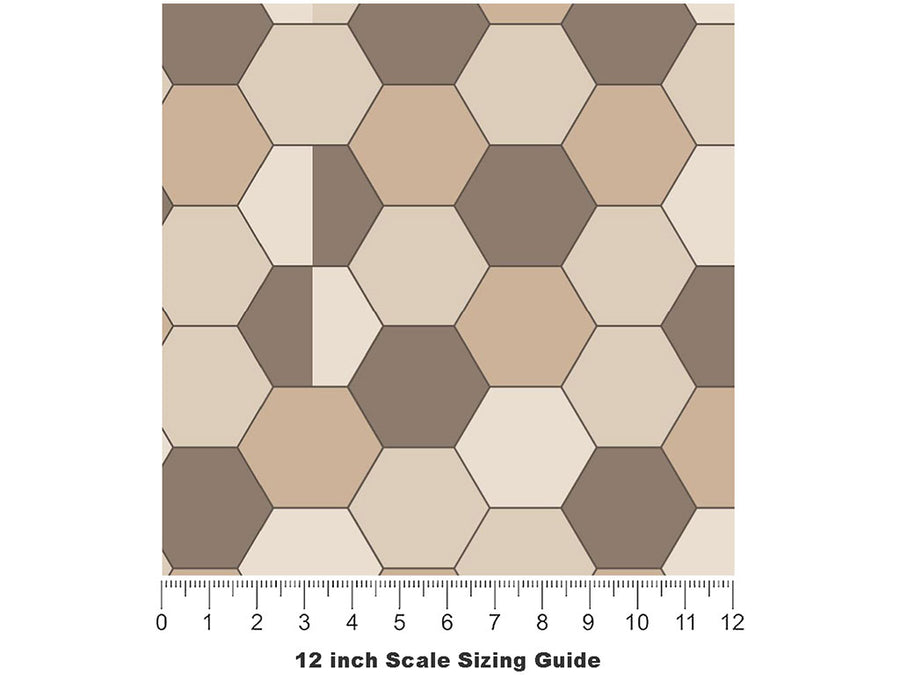 Coffee  Brick Vinyl Film Pattern Size 12 inch Scale~Rwraps Coffee  Brick Sizing Chart~3