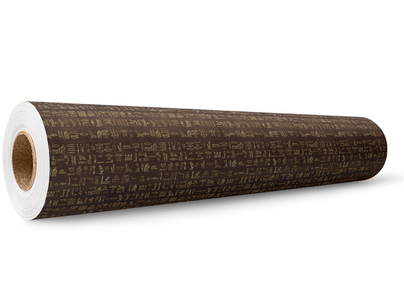 Coffee Hieroglyphs Egyptian Wrap Film Wholesale Roll~Rwraps Series 914 Digitally Printed Vinyl Roll~5