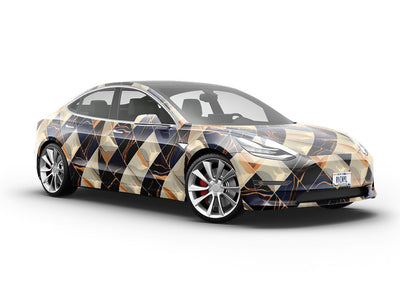 Coffee Shop Tile Vehicle Vinyl Wrap