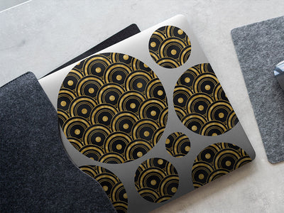 coin collection art deco DIY Laptop Stickers
