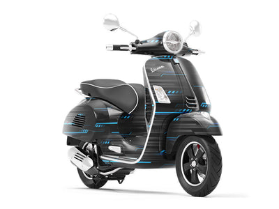 Cold Cobalt  Technology Vespa Scooter Wrap Film