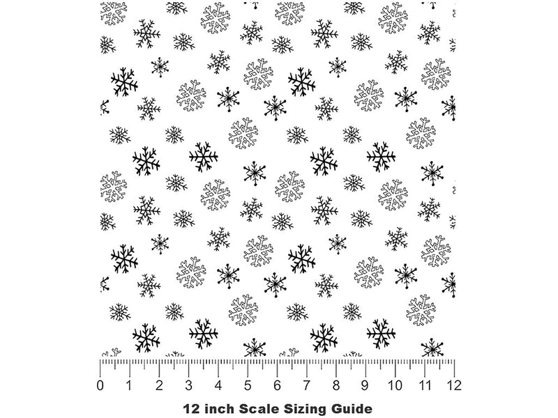 Cold Snap Snow Vinyl Film Pattern Size 12 inch Scale~Rwraps Cold Snap Snow Sizing Chart~2