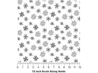 Cold Snap Snow Vinyl Film Pattern Size 12 inch Scale~Rwraps Cold Snap Snow Sizing Chart~2