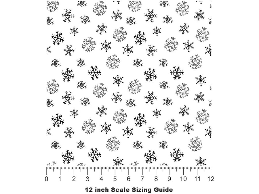 Cold Snap Snow Vinyl Film Pattern Size 12 inch Scale~Rwraps Cold Snap Snow Sizing Chart~2