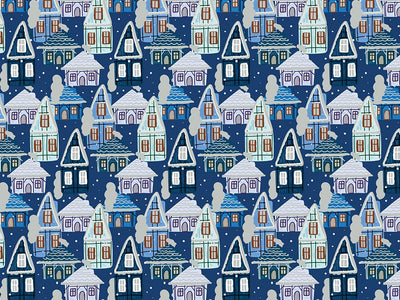 Cold Winter Cityscape Vinyl Wrap Pattern~Rwraps Series 914 Digitally Printed Vinyl Wrap~0
