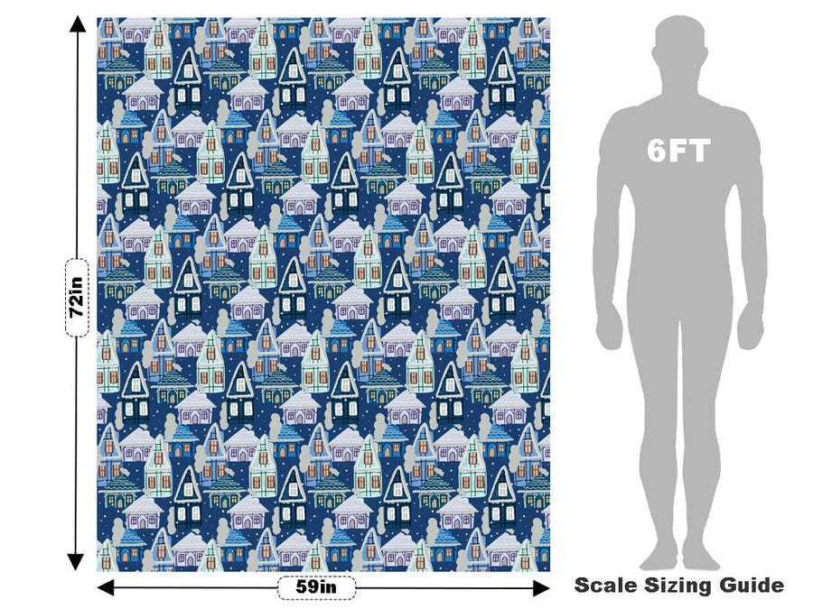 Cold Winter Cityscape Vehicle Wrap Scale~Rwraps Series 914 Cold Winter Cityscape Measurements~2