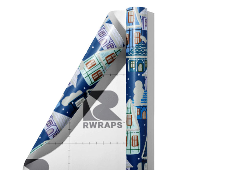 Cold Winter Cityscape Wrap Film Sheets~Rwraps Series 914 Cold Winter Cityscape Scrolled Sheet~4