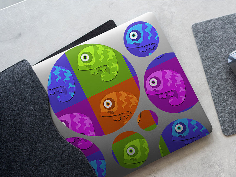 color block animal DIY Laptop Stickers