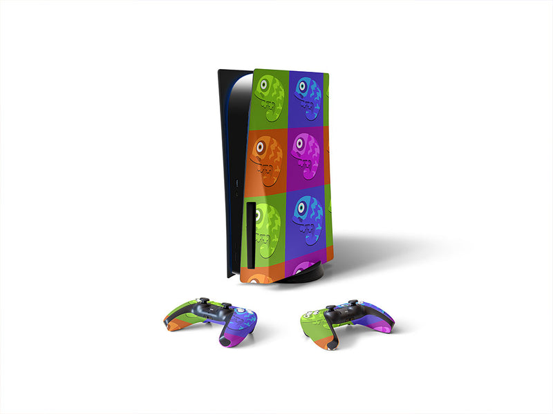 color block animal Sony PS5 DIY Skin